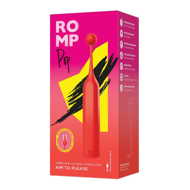 Точковий кліторальний стимулятор – Romp Pop – знімна насадка, високочастотний