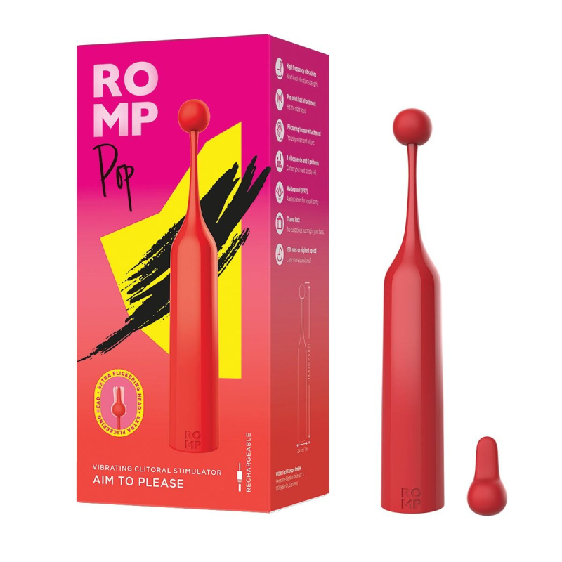 Точковий кліторальний стимулятор – Romp Pop – знімна насадка, високочастотний