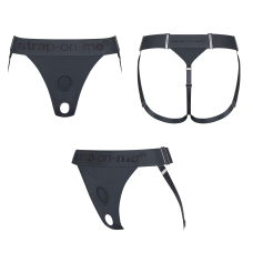 Трусики для страпона Strap-On-Me HARNAIS LINGERIE UNIQUE, One Size, серые