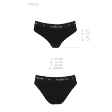 Трусики–сліпи з бавовни та еластаном Passion PS004 PANTIES S, чорний колір
