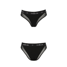 Трусики з прозорою вставкою Passion PS002 PANTIES XL, чорний колір