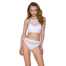 Трусики з прозорою вставкою Passion PS006 PANTIES S, білий