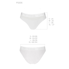 Трусики з прозорою вставкою Passion PS006 PANTIES S, білий