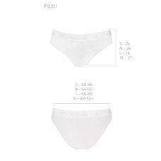 Трусики з широкою гумкою і мереживом Passion PS001 PANTIES S, білий