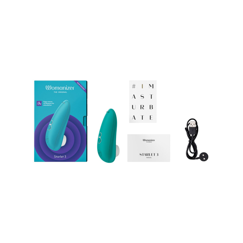Вакуумний кліторальний стимулятор – Womanizer Starlet 3 Turquoise – 6 рівнів інтенсивності