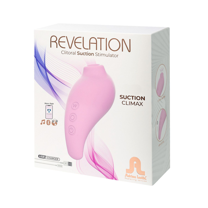 Вакуумный смарт-стимулятор для клитора – Adrien Lastic Revelation Pink – режим Boost, приложение