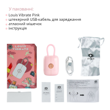 Вакуумный стимулятор + виброяйцо в кейсе – Otouch Louis Vibrate Pink