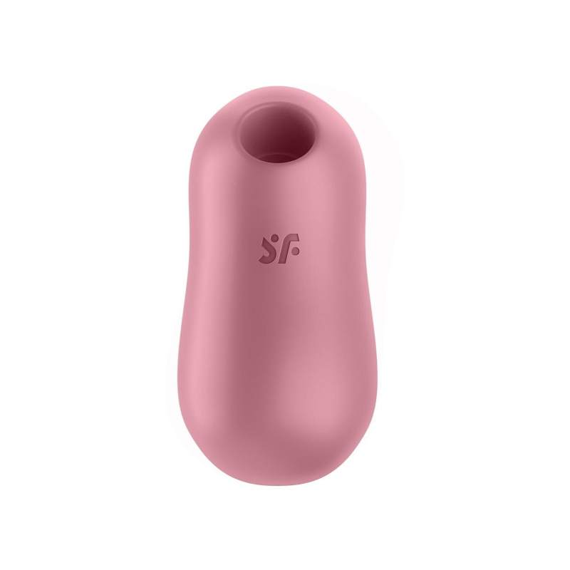 Вакуумний стимулятор з вібрацією 2в1 – Satisfyer Cotton Candy Light Red – 12 вібрацій, 11 вакуумів