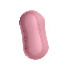 Вакуумний стимулятор з вібрацією 2в1 – Satisfyer Cotton Candy Light Red – 12 вібрацій, 11 вакуумів