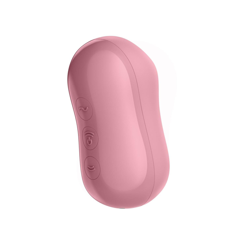 Вакуумний стимулятор з вібрацією 2в1 – Satisfyer Cotton Candy Light Red – 12 вібрацій, 11 вакуумів