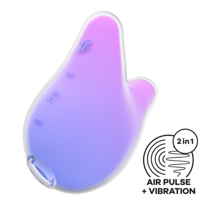 Вакуумный стимулятор с вибрацией – Satisfyer Mermaid Vibes Violet/Pink – 12 вибро режимов + 11 вакуумных