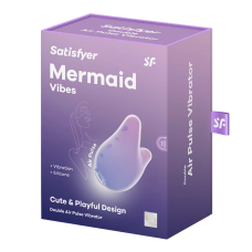 Вакуумний стимулятор з вібрацією – Satisfyer Mermaid Vibes Violet/Pink – 12 вібро режимів + 11 вакуумних