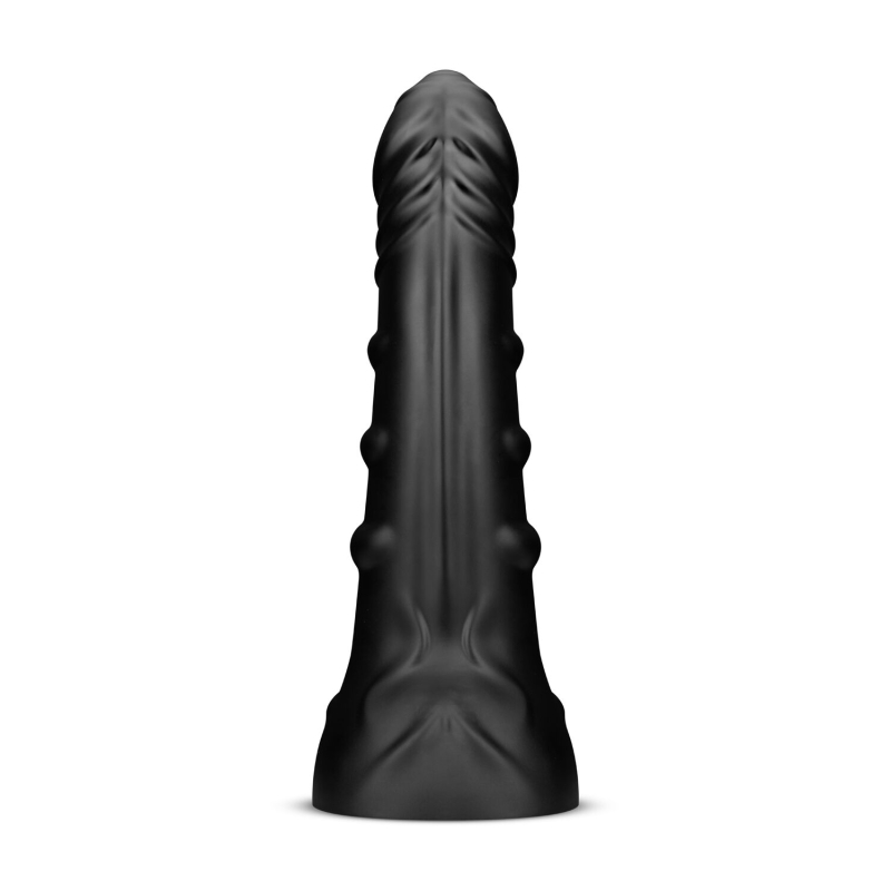 Великий Чорний Дилдо 25.4 см. на присосці BUTTR - Black Hawk Curved Anal Dildo