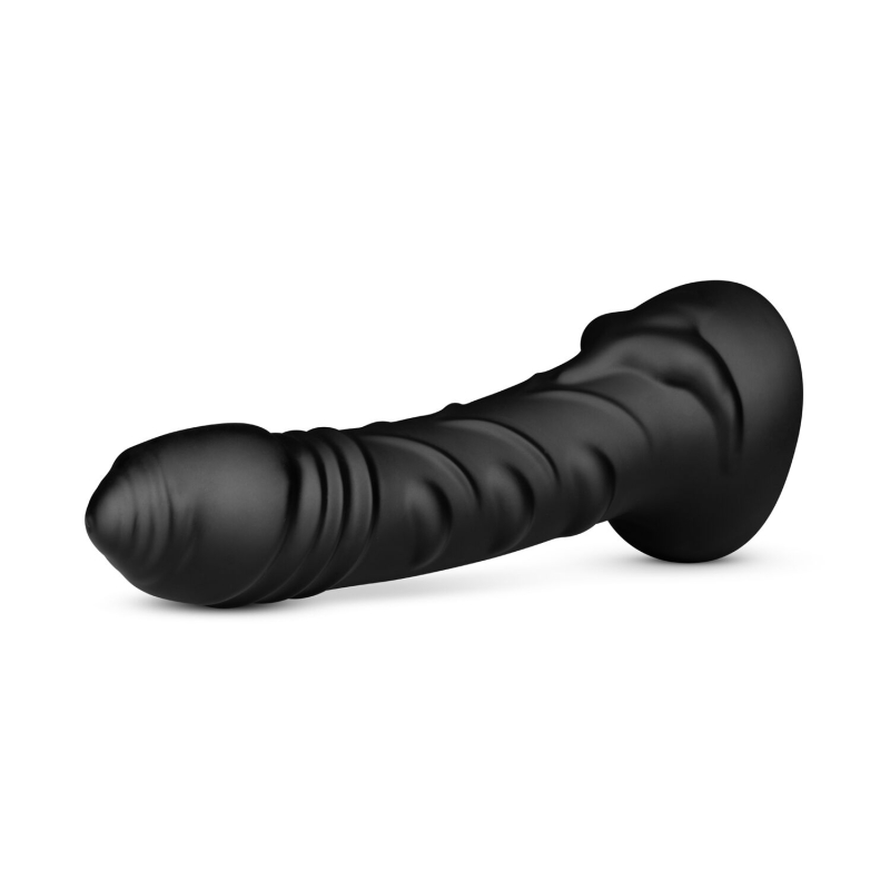 Великий Чорний Дилдо 25.4 см. на присосці BUTTR - Black Hawk Curved Anal Dildo