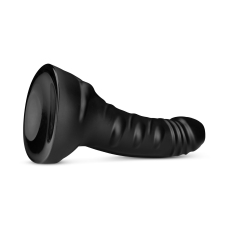 Великий Чорний Дилдо 25.4 см. на присосці BUTTR - Black Hawk Curved Anal Dildo