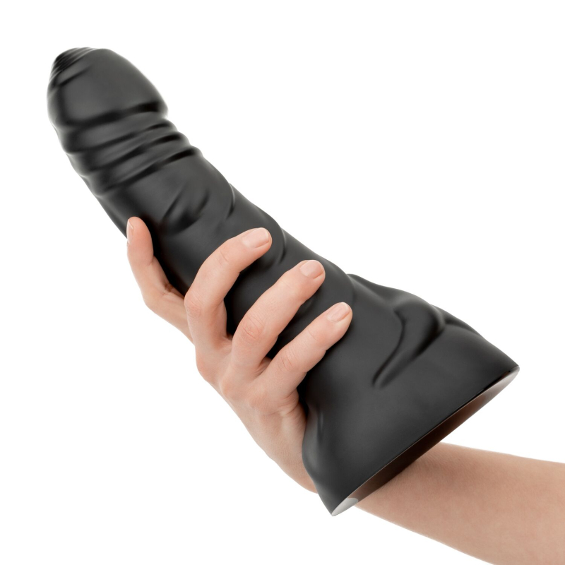 Великий Чорний Дилдо 25.4 см. на присосці BUTTR - Black Hawk Curved Anal Dildo