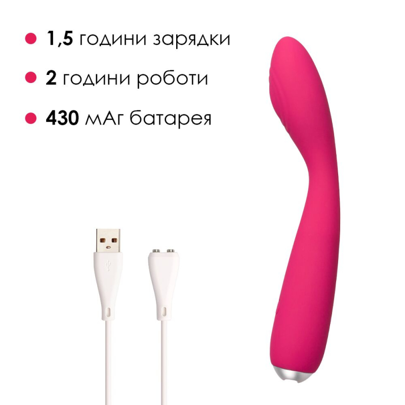 Вібратор для клітора та точки G – Svakom Iris Plum Red – гнучка головка, 5 режимів вібрації + 5 режимів інтенсивності