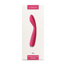 Вібратор для клітора та точки G – Svakom Iris Plum Red – гнучка головка, 5 режимів вібрації + 5 режимів інтенсивності