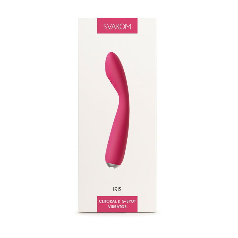 Вібратор для клітора та точки G – Svakom Iris Plum Red – гнучка головка, 5 режимів вібрації + 5 режимів інтенсивності