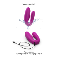 Вібратор для пар – Love To Love Match Up Sweet Orchid – з пультом, 2 двигуни, 9 режимів