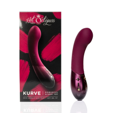 Вібратор для точки G – Hot Octopuss KURVE – технологія Treble and Bass, 2 мотори, м'який кінчик