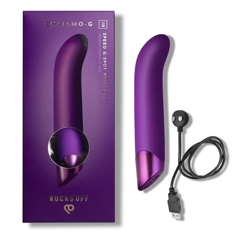 Вібратор для точки G – Rocks Off Chaiamo G Purple – 10 режимів, водозахист