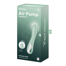 Вибратор для точки G – Satisfyer Air Pump Vibrator 3, функция надувания, 12 вибро-режимов