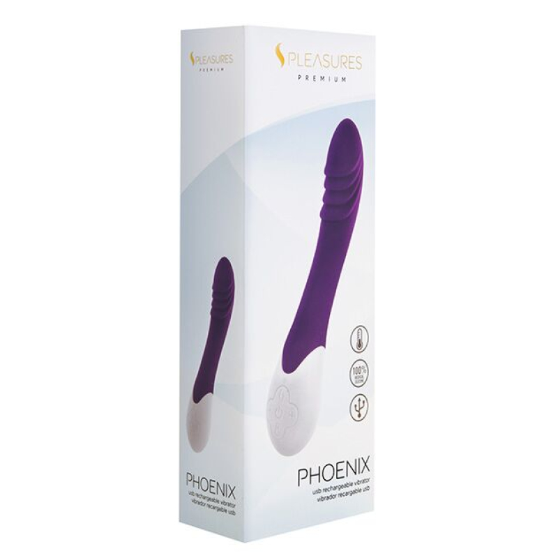 Вибратор для точки G с подогревом – S Pleasures Premium Phoenix, водостойкий, 16 режимов вибрации