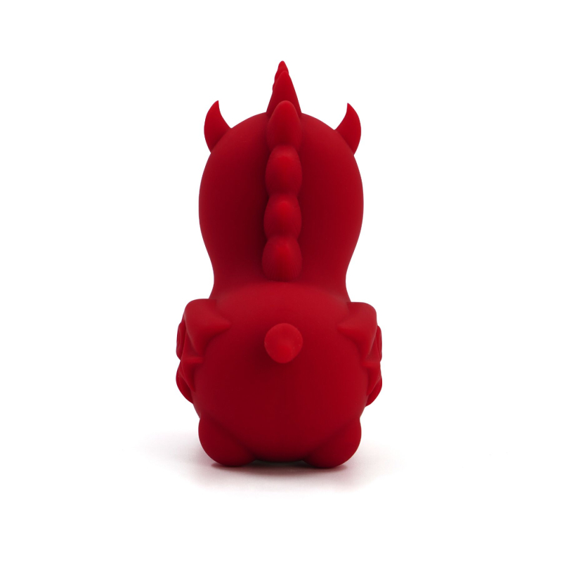 Вибратор-единорог с гладким удлиненным язычком для клитора Unihorn Blaze Diablo, бордового цвета