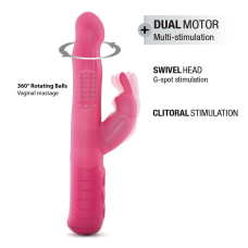 Вібратор-кролик – Dorcel Baby Rabbit Magenta 2.0 – з перлинним масажем і головкою, що обертається