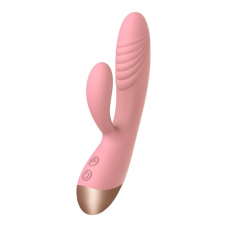 Вібратор-кролик – Wooomy Elali Pink – 2 потужні мотори, вигнутий текстурований стовбур