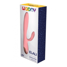 Вібратор-кролик – Wooomy Elali Pink – 2 потужні мотори, вигнутий текстурований стовбур