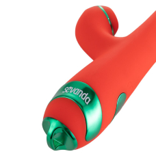 Вібратор-кролик з флогером – LOCKINK SEVANDA Whip Red & Green – 10 режимів