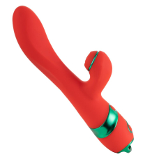 Вібратор-кролик з флогером – LOCKINK SEVANDA Whip Red & Green – 10 режимів