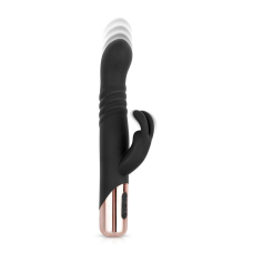 Вібратор-кролик з функцією поступальних рухів Rosy Gold Rabbit Vibrator with Thrusting Function, чорний