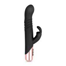 Вібратор-кролик з функцією поступальних рухів Rosy Gold Rabbit Vibrator with Thrusting Function, чорний