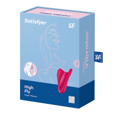 Вібратор на палець Метелик – Satisfyer High Fly Red – 3 режими вібрації та 9 ритмічних малюнків