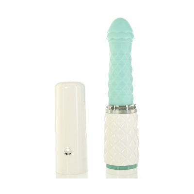 Вібратор-пульсатор з присоскою – Pillow Talk Feisty Thrusting Teal – 5 режимів, мульті пульсація, пружна голівка