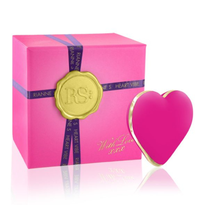 Вібратор-сердечко – RIANNE S Heart Vibe Rose – 3 рівні інтенсивності + 5 пульсацій + 2 мікси