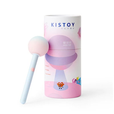 Вибратор в форме леденца – KISTOY Lala Pop – 2 мотора, маска на глаза в комплекте