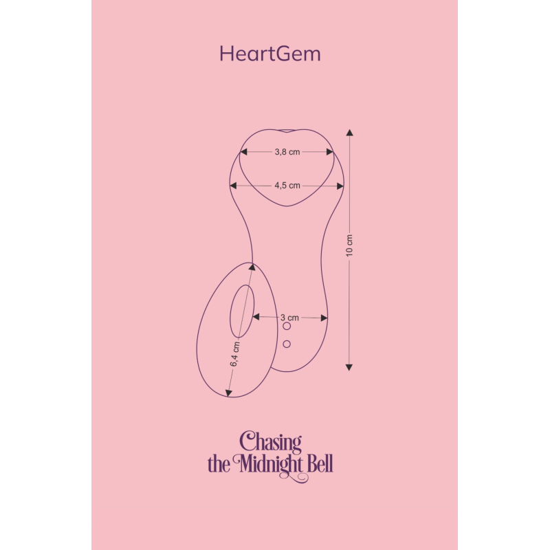 Вібратор у трусики – FairyGasm HeartGem Green – магнітне кріплення, пульт, подвійна стимуляція, 9 режимів