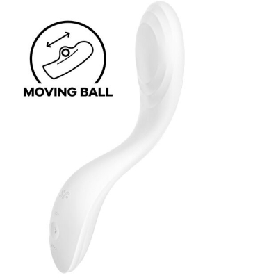 Вібратор з перлинною стимуляцією точки G – Satisfyer Rrrolling Pleasure White – 7 швидкостей, 12 режимів вібрації