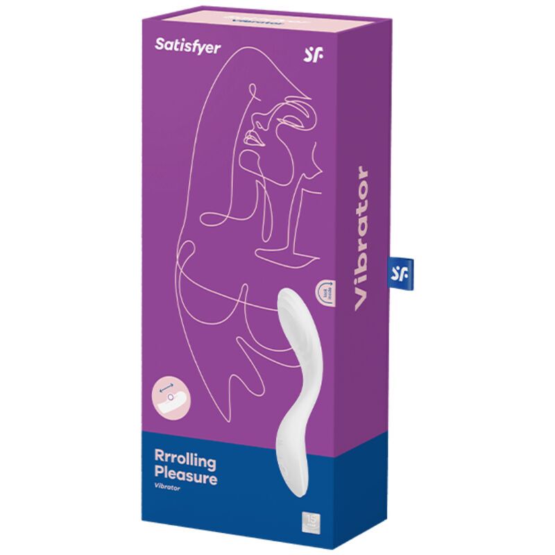 Вибратор с перлинной стимуляцией точки G – Satisfyer Rrrolling Pleasure White – 7 скоростей, 12 режимов вибрации