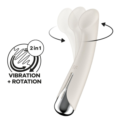 Вібратор з ротацією для точки G – Satisfyer Spinning G-Spot 1 Beige – 12 віброрежимів, 5 налаштувань ротації