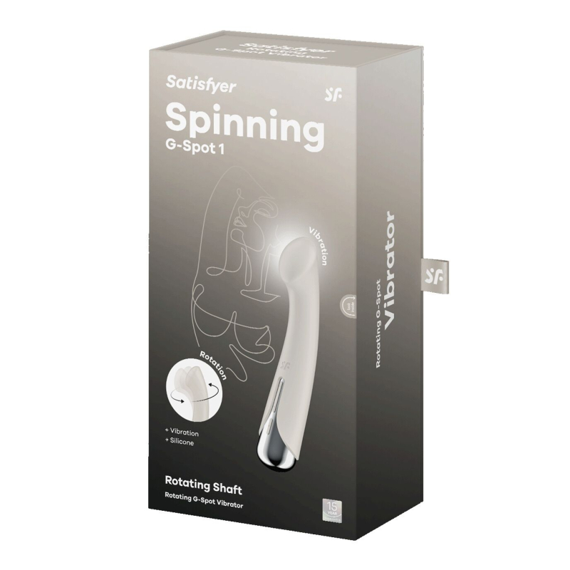Вибратор с ротацией для точки G – Satisfyer Spinning G-Spot 1 Beige – 12 виброрежимов, 5 настроек ротации