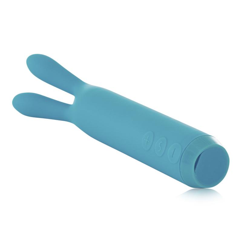 Вибратор с ушками Je Joue Rabbit Bullet Vibrator Teal – мощная вибрация, 5 скоростей и 7 режимов вибрации