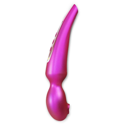 Вибромассажер Love To Love Pleaser Iridescent Berry розовый, изогнутая ручка, гибкий корпус, LED-индикация режимов
