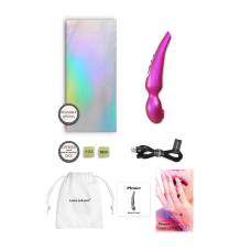 Вибромассажер Love To Love Pleaser Iridescent Berry розовый, изогнутая ручка, гибкий корпус, LED-индикация режимов