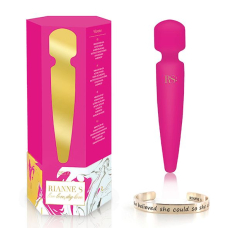 Вибромассажер – RIANNE S Bella Mini Wand Rose – 3 уровня вибрации + 7 ритмов