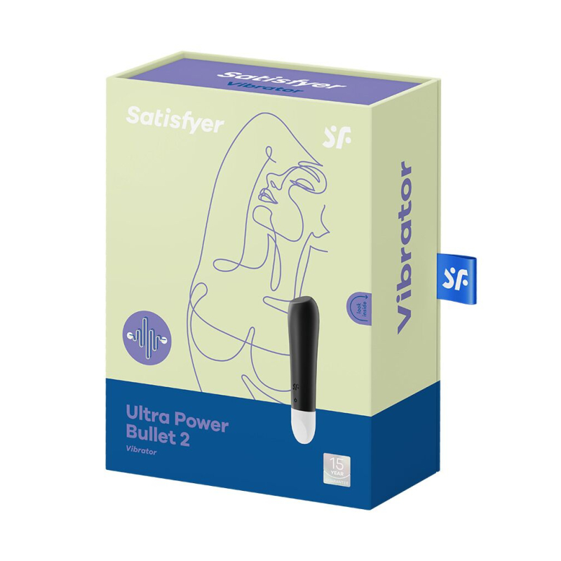 Вібропуля – Satisfyer Ultra Power Bullet 2 Black – 5 режимів інтенсивності, 7 ритмів, водостійкість, тревел-формат